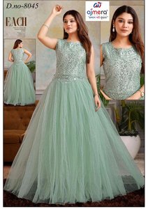 Vestido de Fiesta Ajmera con Bordado Moderno, Elegante y Estilizado para Bodas Tradicionales, Atuendo Natural para Mujer - Product Image 4