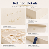 Boîte d'emballage rigide de luxe personnalisée avec pelliculage mat, fermeture magnétique et ruban pour pyjamas, robes de mariée, lingerie, chaussettes et cadeaux