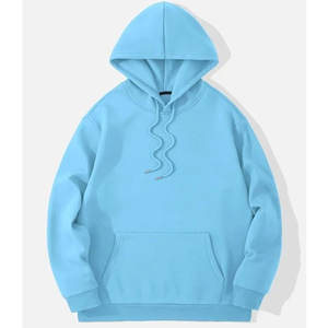 Sweat à capuche d'hiver pour homme, bleu ciel, broderie 3D de qualité supérieure |   Ne vous égarelez pas, qu'est-ce qui est imprimé au dos ? |   Streetwear urbain - Product Image 1