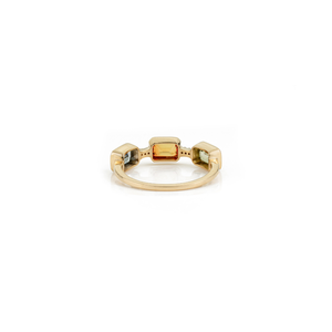 Gorgeous Hot Selling Products Bezel Set Multi Sapphire & Diamond Three <b>Stone</b> <b>Ring</b> For Unisex Stackable Birthstone Jewelry - Product Image 6