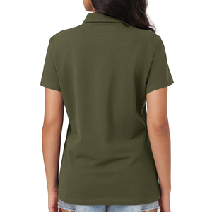 Polo pour femme à manches courtes, couleur unie, séchage rapide, qualité supérieure, look professionnel - Product Image 2