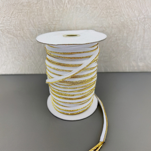 Gran oferta, cordón trenzado ecológico de 10mm 100% poliéster negro Lurex para ropa textil para el hogar, bolsas para zapatos - Product Image 5