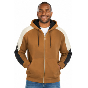 Sudadera con capucha y cremallera completa para hombre, personalizada, duradera, informal, deportiva, fabricante OEM ODM, proveedor mayorista - Product Image 1