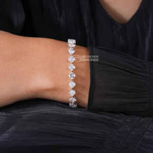 Pulsera de Plata S925 con Diamante Cultivado en Laboratorio de Corte Esmeralda de 13 Quilates de Lujo, Calidad VS EF, Joyería de Cadena con Diamantes Grandes para Mujer - Product Image 2