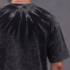 T-shirt homme streetwear de fabrication professionnelle, effet délavé, best-seller, séchage rapide, nouveau design. - Product Image 6