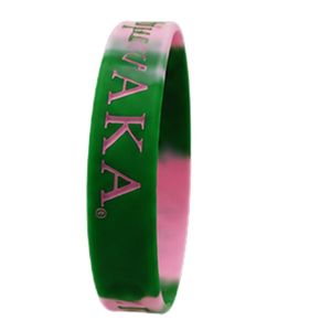 Pulsera de Silicona Verde y Rosa, Accesorio de Moda para la Muñeca, Joyería para Mujer, Regalo, Pulsera Ajustable, Elegante, para Uso Diario y Fiestas - Product Image 6
