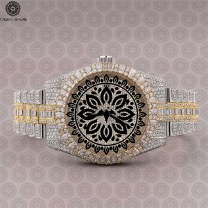 Reloj Analógico de Lujo Charm Jewells de 38 mm con Correa de Acero Inoxidable, Cristal de Zafiro, Bisel con Diamantes, Movimiento de Cuarzo Unisex - Product Image 1