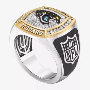 Bague de championnat des Jacksonville Jaguars en alliage, entièrement personnalisée, avec moissanite VVS, pour homme, style hip-hop, bicolore, sur mesure, pour lycée - Product Image 2