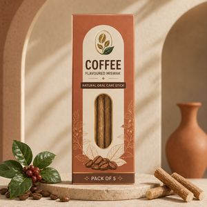 Palillo de cuidado bucal a base de hierbas con sabor a café, hecho con madera de miswak de primera calidad para dientes saludables, aliento fresco y cuidado dental diario. - Product Image 5