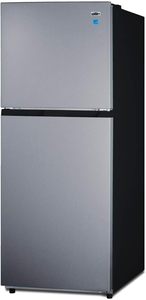 24 in Wide Top Mount <b>Refrigerator</b>-Freezer with Icemaker, 10 cu.ft, Defrost Type, Stainless Steel Look, Frost-free Operation - Product Image 3