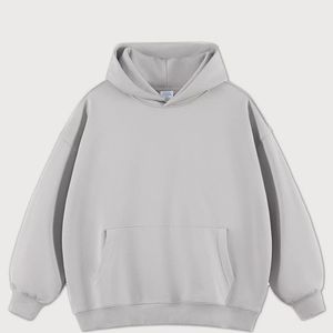 Fournisseur de sweats à capuche surdimensionnés personnalisés pour hommes en molleton bouclette 100% coton, de haute qualité, épais, avec impression en relief, écologiques et anti-boulochage - Product Image 1