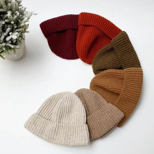 Beanie <b>Hats</b> Vietnam Acrylic Wool <b>Warm</b> Winter Factory Custom Rollover <b>Hat</b> Cuff Solid Wholesale Beanies for Men Women - Product Image 3