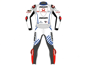 ชุดแข่งรถจักรยานยนต์ Jorge Martin รุ่น Rucati ทำจากหนังจิงโจ้ ได้รับการรับรอง MotoCP พร้อมอุปกรณ์ป้องกัน สำหรับมืออาชีพ เหมาะสำหรับขี่มอเตอร์ไซค์บนสนามแข่ง/ชุดแข่ง - Product Image 2