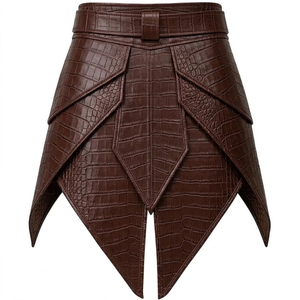 Men's Brown Leather <b>Gladiator</b> Kilt Renaissance Sexy <b>Costume</b> with Belt-Eco-Friendly - Product Image 6