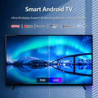 Televisor Inteligente LED LCD Android 4K UHD de 43 50 55 65 70 75 Pulgadas con DVBT2 S2 Wifi, Pantalla Curva de Vidrio Templado, Venta Caliente OEM