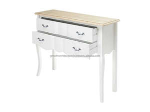 Aparador de Estilo Francés de Madera de Mango Maciza Hecho a Mano con 3 Cajones, Mueble de Almacenamiento para Sala de Estar, Moderno - Product Image 6