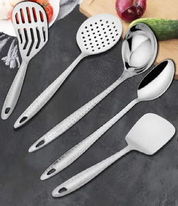 Ensemble de cuillères de cuisine en acier inoxydable, design antiadhésif, ustensiles de cuisine, compatibles lave-vaisselle, à prix avantageux - Product Image 3