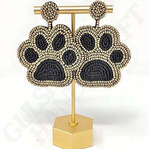 Joyería Artesanal Ligera con Cuentas y Diseño de Huella de Pata para el Día del Partido, para Chicas, Uso Diario, Espíritu de Equipo, por MULTI CRAFT - Product Image 4