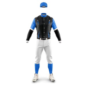 Uniformes de Béisbol Personalizados de Manga Corta, de Poliéster, Secado Rápido, Antibacterianos, Transpirables, Conjuntos Deportivos - Product Image 1