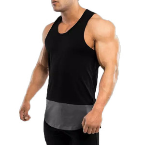 Camiseta sin mangas informal para hombre, de algodón, para gimnasio, fitness, con diseño acanalado, personalizada, para correr, atlética, transpirable, de secado rápido, ropa deportiva - Product Image 2