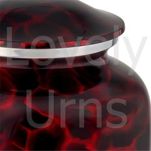 Urna Funeraria de Metal con Diseño de Ojo de Tigre Rojo para Cenizas Humanas, Patrón Atractivo, Proveedor de Fábrica OEM ODM - Product Image 4