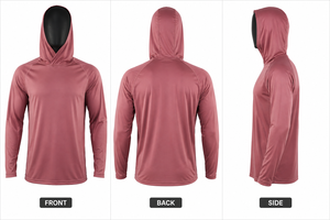 เสื้อฮู้ดดี้ตกปลาผู้ชาย แห้งเร็ว 100% โพลีเอสเตอร์ UPF 50 ประสิทธิภาพสูง ระบายอากาศได้ดี ป้องกันแสงแดด - Product Image 5