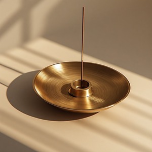Porte-encens en métal de luxe au design minimaliste pour des espaces de méditation paisibles et un style d'intérieur contemporain - Product Image 6
