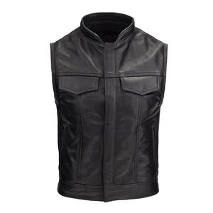 Gilet en cuir pour hommes personnalisé approuvé CE vêtements de sport de moto et de course automobile de haute qualité équipement de protection dans les grandes tailles - Product Image 1