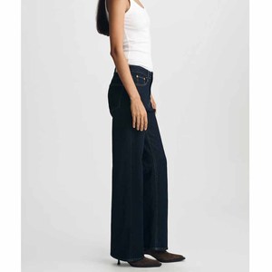 Nouveau design – Jean en denim décontracté écoresponsable de haute qualité pour femme, coupe droite, taille mi-haute, évasé - Product Image 4