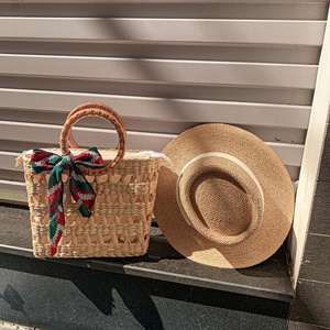 Bolso de Ratán Hecho a Mano, Estilo Bohemio Vintage 2026, para Mujer, Elegante, Lujoso, Ecológico, Personalizable, para Primavera - Product Image 3