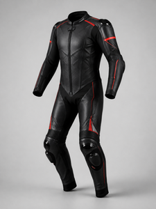 Combinaison de moto en cuir noir toutes saisons, veste et pantalon, respirante, imperméable, coupe-vent, taille plus, adultes, sur mesure - Product Image 1