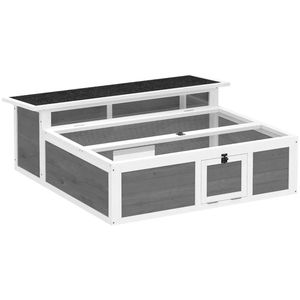 Habitat per Tartarughe in Legno Grigio Scuro, Arredamento da Esterno per Tartarughe - Product Image 5