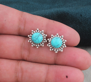 Wholesale 925 Sterling Silver Purple Jade Water Drop Luxury Engagement Drop Earrings <b>Beaded</b> Halo - Product Image 3