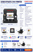 Impresora 3250D A3 DTF DTG de 32x50cm con Tinta Blanca Epson XP600 L805, Máquina de Impresión de Camisetas para Prendas Personalizadas