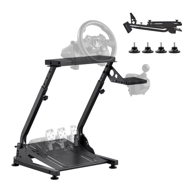 Adjustable Foldable Racing Wheel Simulator Stand Model D0100X30XB2 for Logitech G29 G27 G920 G923 Thrustmaster T300RS T300GT