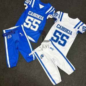 Conjunto de Uniforme de Fútbol Americano Personalizado para Hombre, Incluye Camiseta y Pantalones, 100% Poliéster - Product Image 1