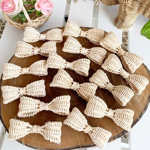 Rattan bow easter decor accessories made in Vietnam wholesale high quality hand-crafted bows - Product Image 1