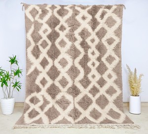 Alfombras de lana gruesas hechas a mano, tapetes de área de lana hechos a mano, con nudo marroquí, personalizables - Product Image 1