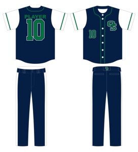 Uniformes de baseball à séchage rapide avec impression par sublimation du nom et des numéros de l'équipe, pour hommes, vert marine, respirant, en polyester, manches courtes - Product Image 1