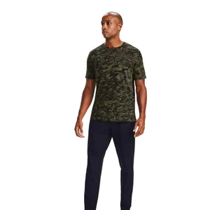 Camiseta de Manga Corta para Hombre, Camuflaje, Corte Regular, Cuello Redondo, Tejido Jersey de Secado Rápido, Estampado Digital, Estilo Casual - Product Image 5