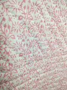 Classic Traditional Pink Floral Printed Fluffy <b>Quilt</b> Handmade 100% Cotton Reversible All-Season Hotel Home Decor - Product Image 5