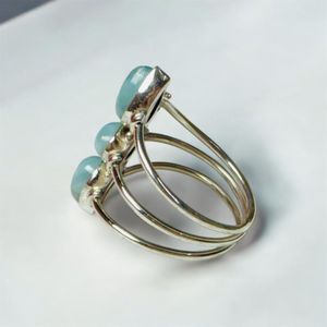 Bague en pierre précieuse Larimar naturelle, argent sterling 925, bague en pierre bleue faite à la main pour femmes, fabricant de bijoux en gros - Product Image 5
