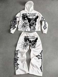 Conjunto Deportivo Personalizado OEM 100% Algodón 460 GSM para Hombre, Corte Holgado, Invierno, Impresión Serigrafiada - Product Image 2