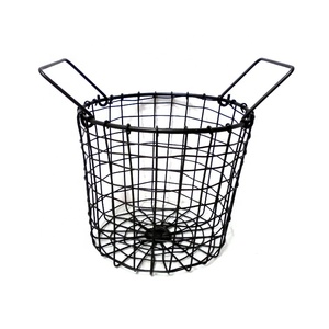 Top Selling Factory Wholesale Iron Wire <b>Mesh</b> <b>Basket</b> Matt Black Finished Product for Home Decoration Handmade - Product Image 1