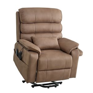 Poltrona Reclinabile Elettrica a Doppio Motore con Funzione di Sollevamento, Massaggio e Riscaldamento, Posizioni Infinite, Larghezza Media, per Anziani - Product Image 1