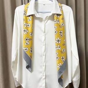 Pañuelo de Seda de Alta Calidad para Mujer, Pañuelo Cuadrado de Moda para la Cabeza, Pañuelo para el Cabello, Pañuelo para el Cuello, Sensación Suave de Satén, Estampado - Product Image 2