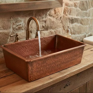 copper <b>basin</b> fine finishing copper sink smooth polished copper <b>basin</b> glossy shine copper sink elegant polish copper <b>basin</b> - Product Image 1