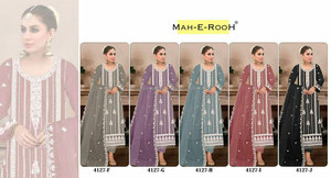 Traje de Salwar indio de alta calidad Extra exclusivo ruso semicosido Anarkali trabajo interior de algodón largo hermosos diseños de lujo - Product Image 6