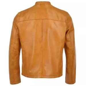 Chaqueta de Cuero Genuino para Hombre, Impermeable y Resistente al Viento, Estilo Urbano Ecológico, Precio de Servicio OEM - Product Image 2