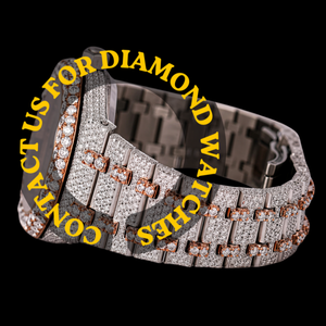Reloj Hip Hop Premium de Plata de Ley 925 con Incrustaciones Completas de Diamantes Moissanite Reales, Acabado Brillante, Números Arábigos y Función de Fecha Automática - Product Image 1